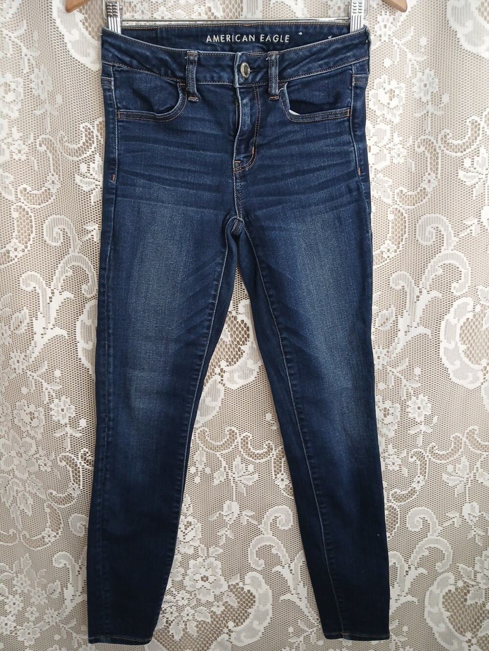 American Eagle Next Level Stretch Jeans Dark Wash Jegging Size 4
